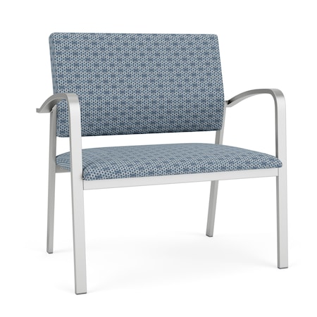 Newport Bariatric Chair Metal Frame, Silver, RS Rain Song Upholstery